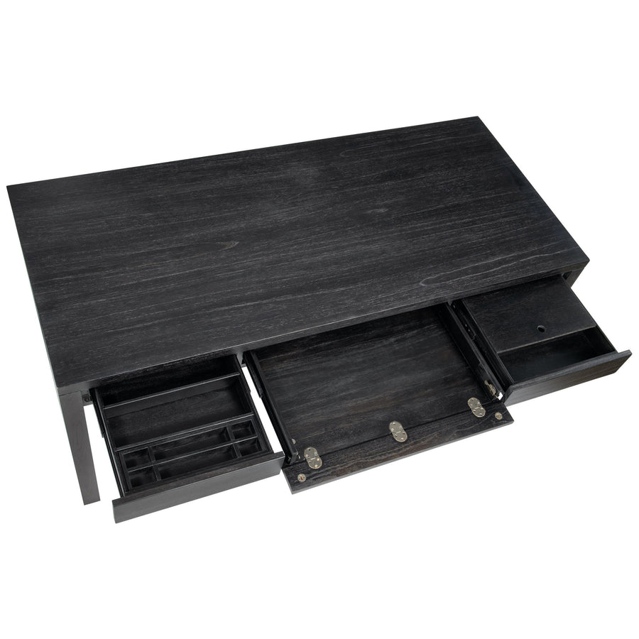 LIAM RUSTIC BLACK WRITING DESK