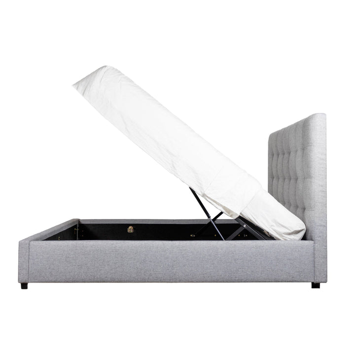 LIAM STORAGE BED: GRAY LINEN
