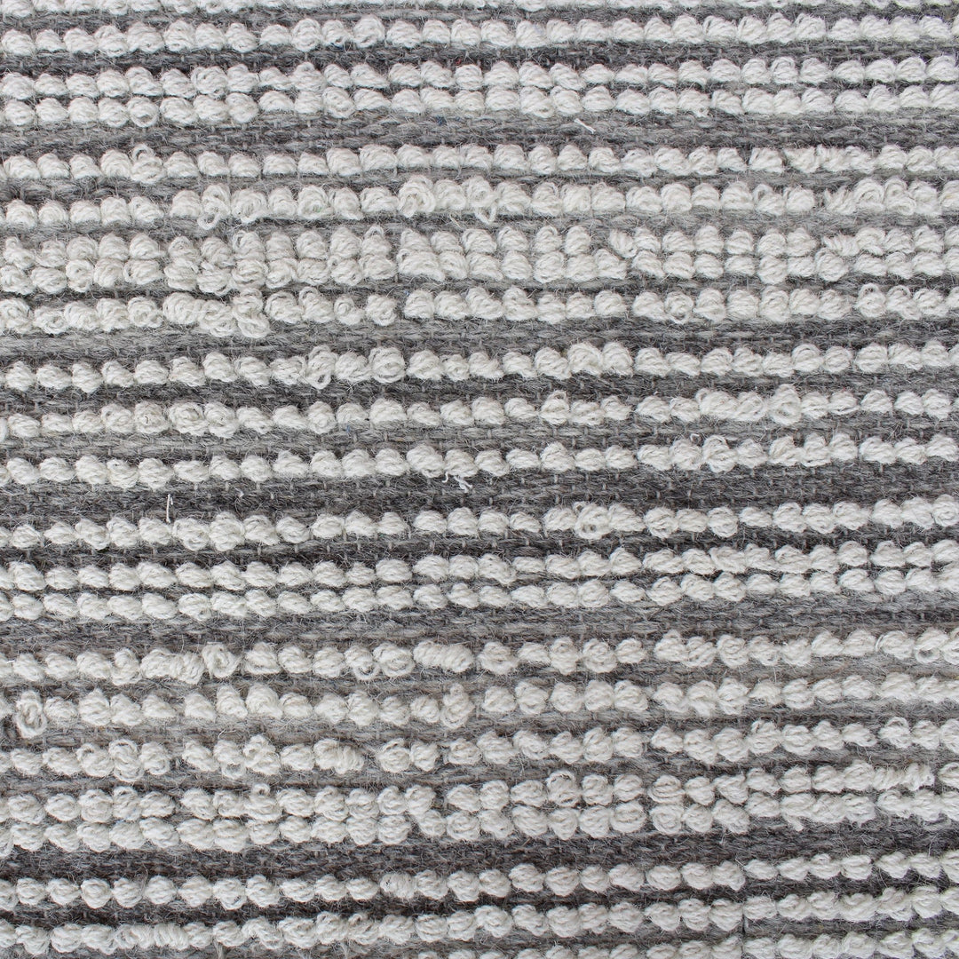 LIDA UNDYED GREY WOOL RUG