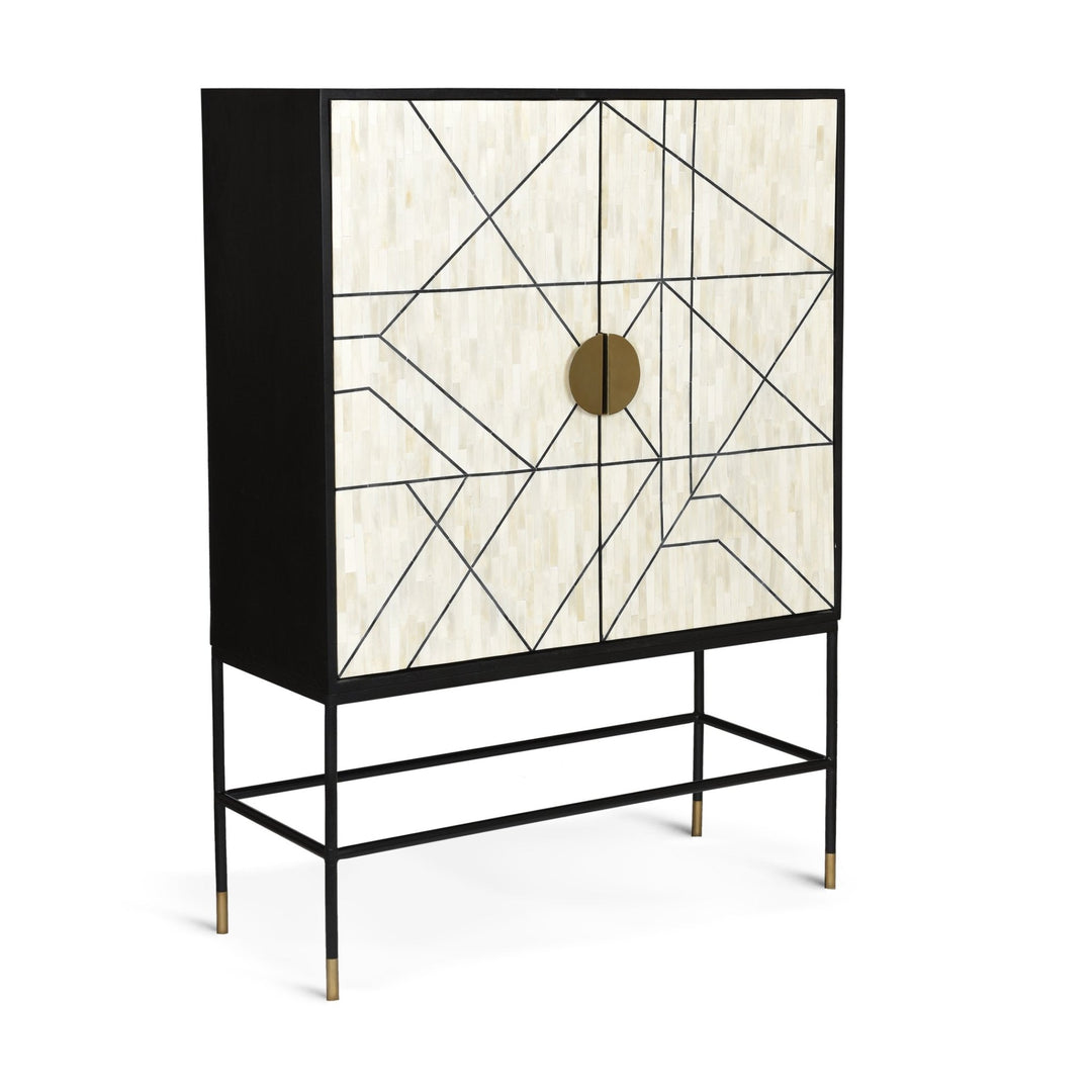 LIGNE MOSAIC BONE INLAY CABINET