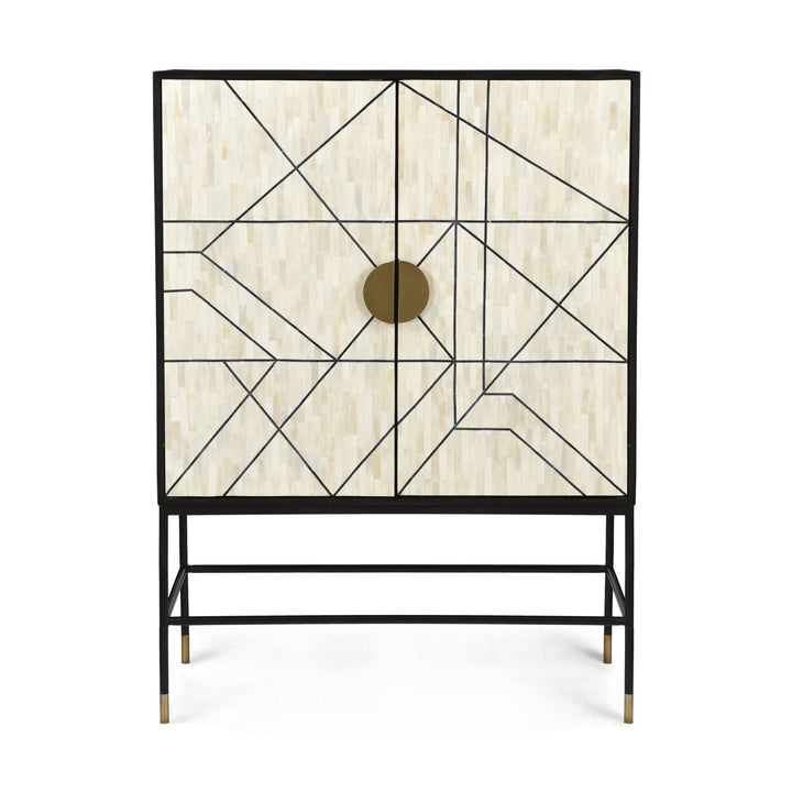 LIGNE MOSAIC BONE INLAY CABINET