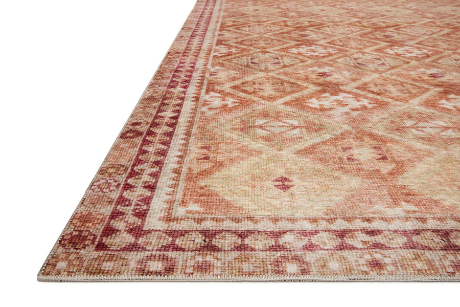 LILAH VINTAGE PRINT FLAT RUG: SUNKIST PEACH