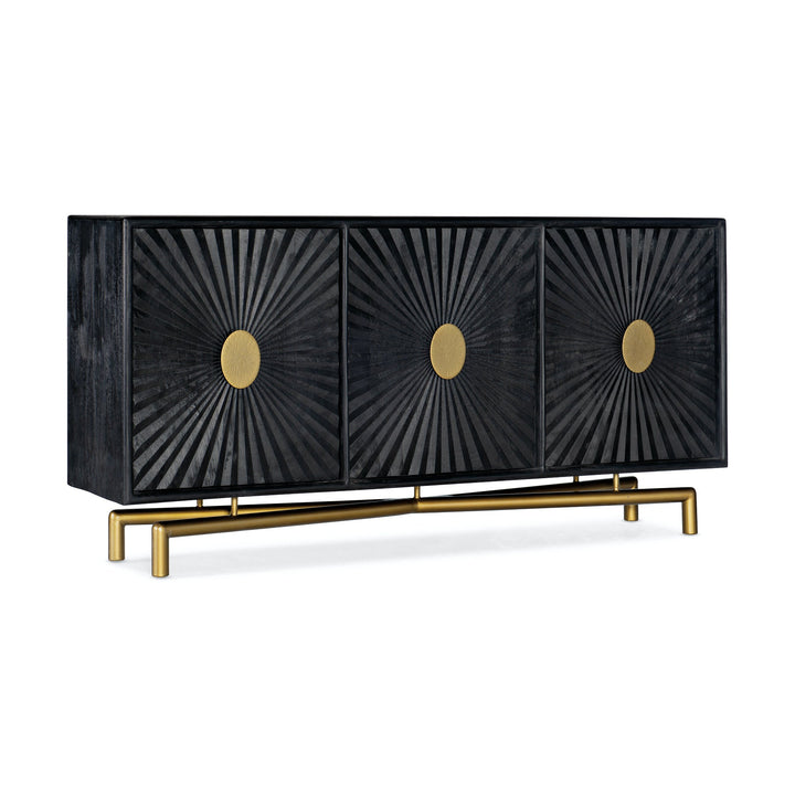 LIMA RUSTIC BLACK MEDIA CREDENZA