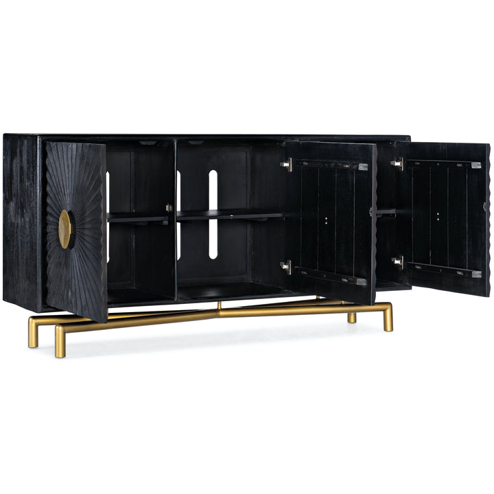 LIMA RUSTIC BLACK MEDIA CREDENZA