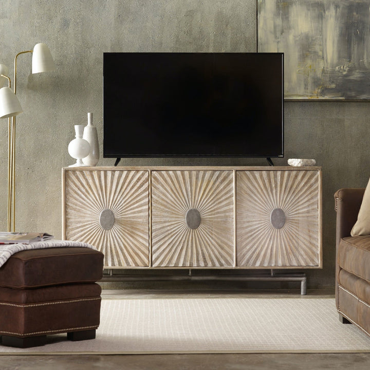 LIMA WHITE WASH MEDIA CREDENZA