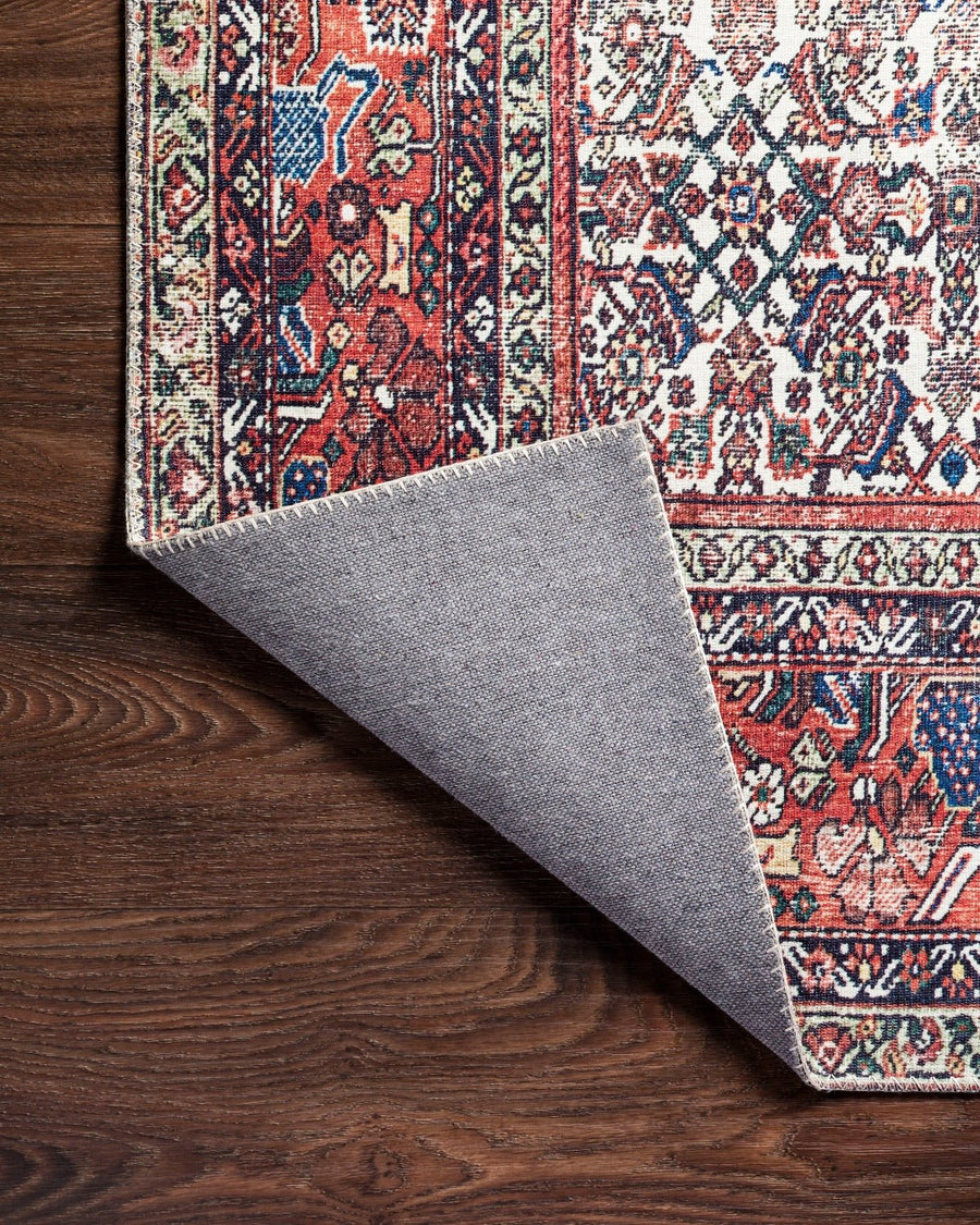 LINLEY VINTAGE PRINT FLAT RUG: IVORY, BRICK