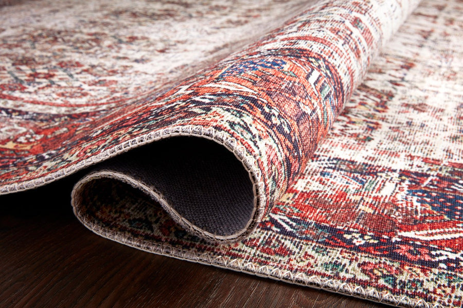 LINLEY VINTAGE PRINT FLAT RUG: IVORY, BRICK