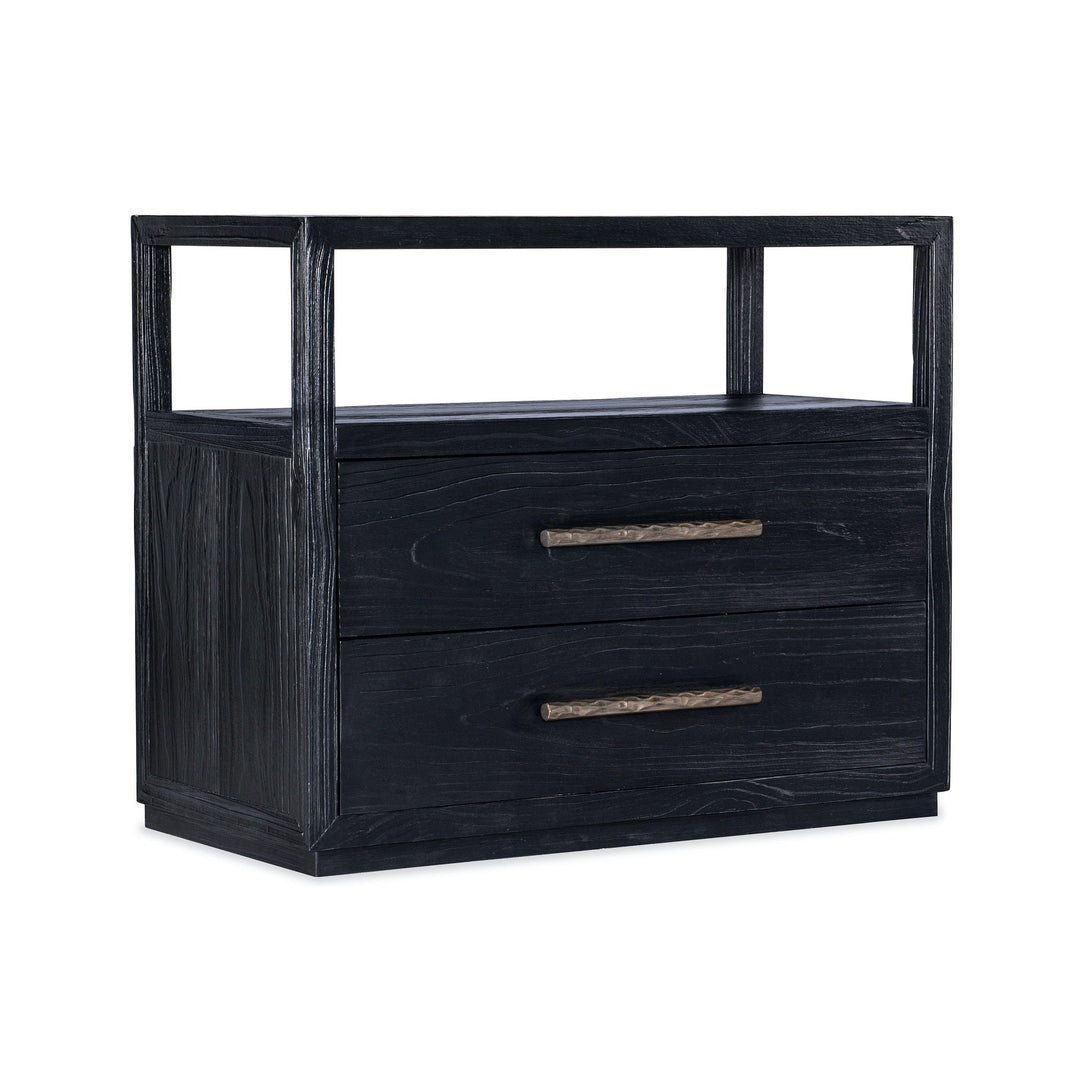 LINVILLE FALLS SHOU SUGI BAN TWO DRAWER NIGHTSTAND