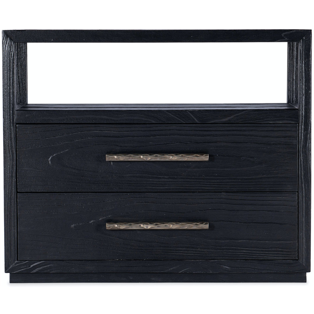 LINVILLE FALLS SHOU SUGI BAN TWO DRAWER NIGHTSTAND