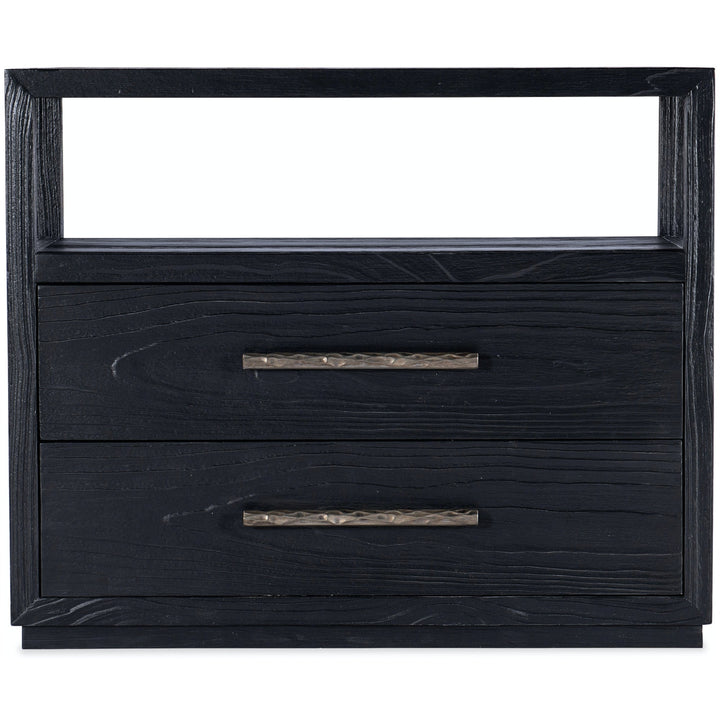 LINVILLE FALLS SHOU SUGI BAN TWO DRAWER NIGHTSTAND