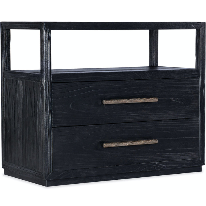 LINVILLE FALLS SHOU SUGI BAN TWO DRAWER NIGHTSTAND