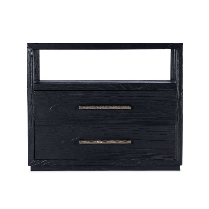 LINVILLE FALLS SHOU SUGI BAN TWO DRAWER NIGHTSTAND