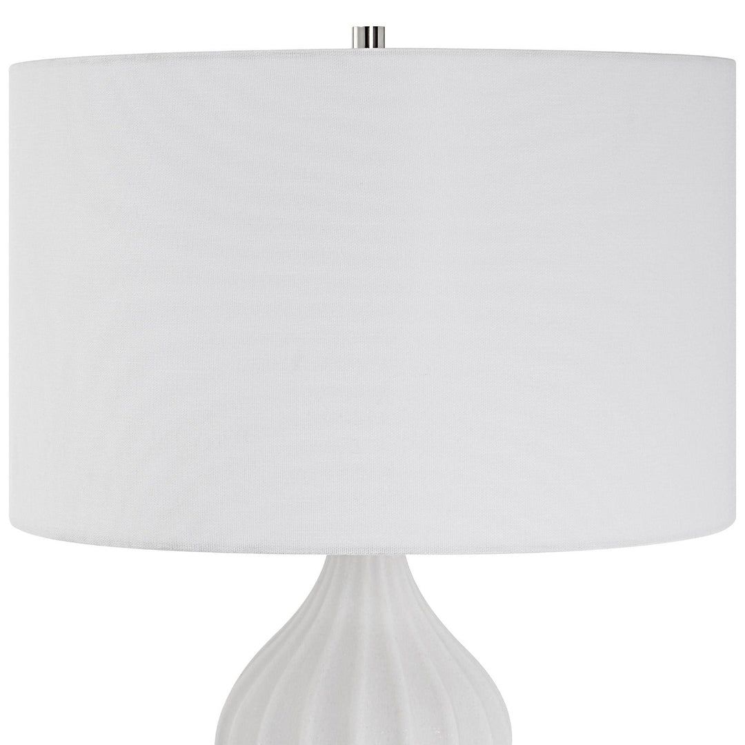 LISLE WHITE MARBLE TABLE LAMP