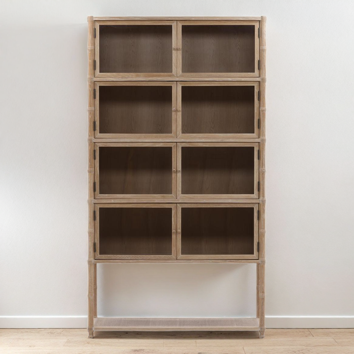 LIVIA LIGHT OAK DISPLAY CABINET
