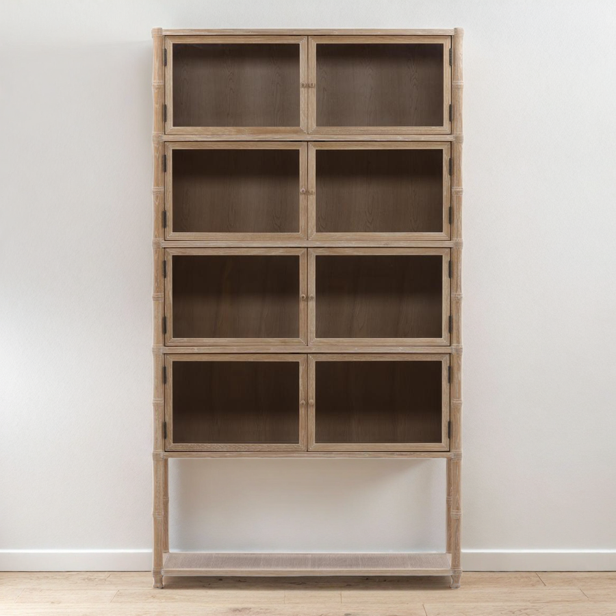 LIVIA LIGHT OAK DISPLAY CABINET