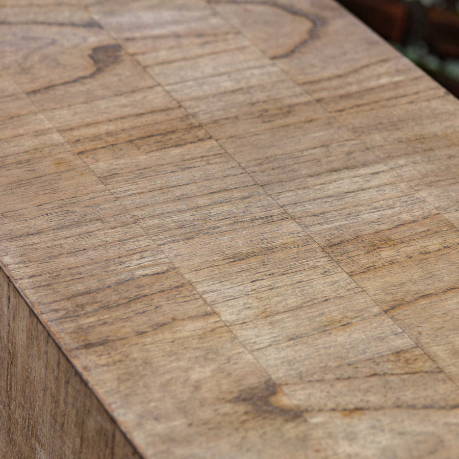 LOGAN BLOCK WOOD CONSOLE TABLE