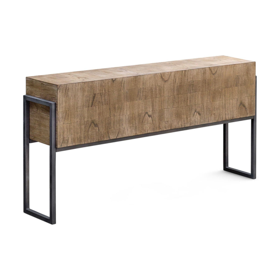 LOGAN BLOCK WOOD CONSOLE TABLE