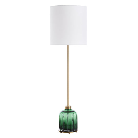 LOIS GREEN GLASS BUFFET LAMP