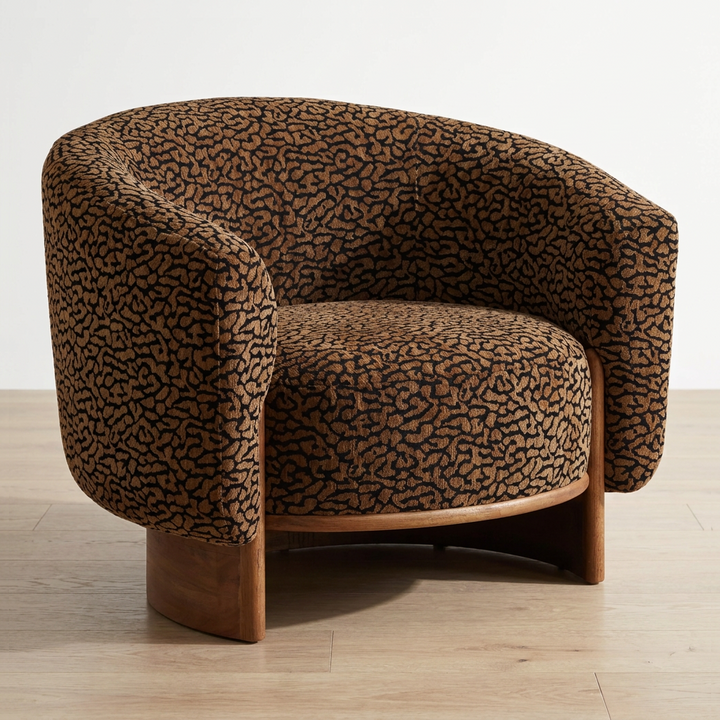 LOWEN UPHOLSTERED BARREL ARMCHAIR