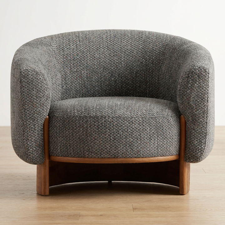 LOWEN UPHOLSTERED BARREL ARMCHAIR
