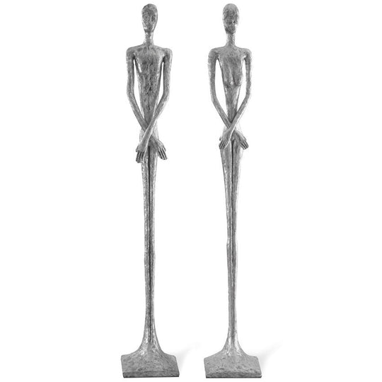 LOYD & LOTTIE FLOOR SCULPTURES: SILVER