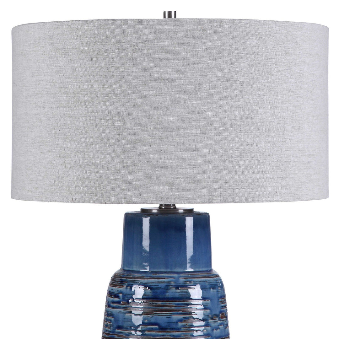 LUA BLUE GLAZE CERAMIC LAMP