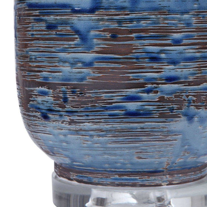 LUA BLUE GLAZE CERAMIC LAMP