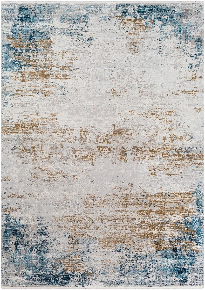 LUNA INK + GOLD TEXTURED VISCOSE RUG