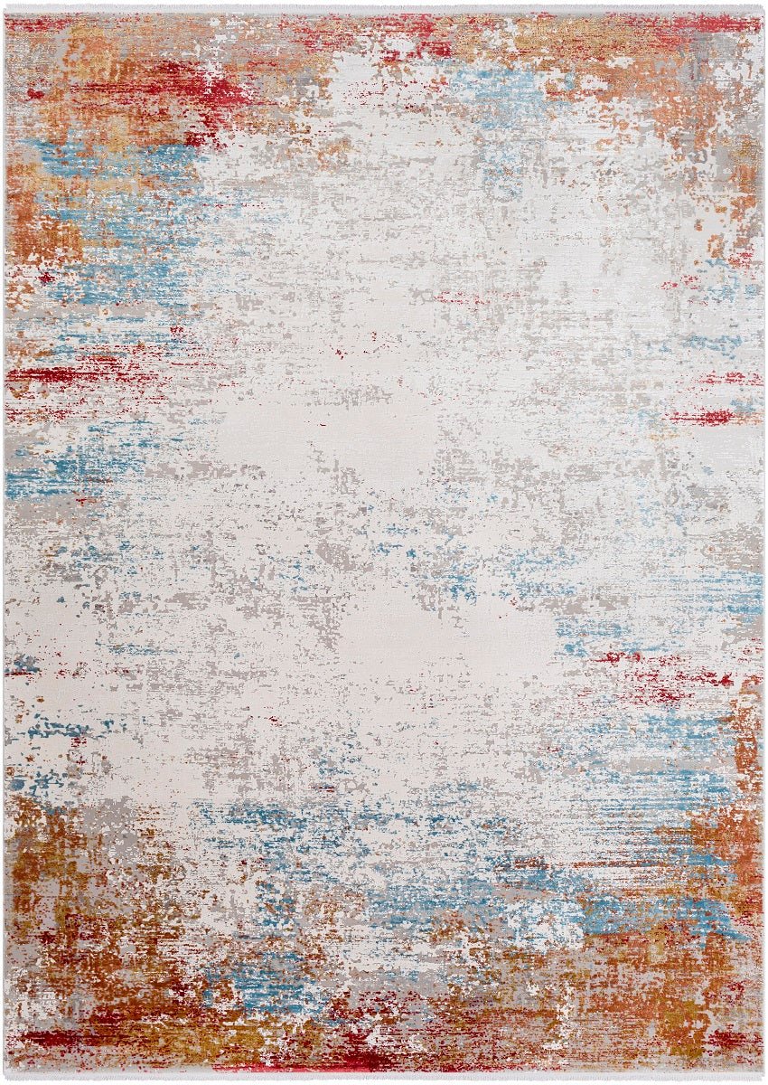 LUNA ORANGE MULTI TEXTURED VISCOSE RUG