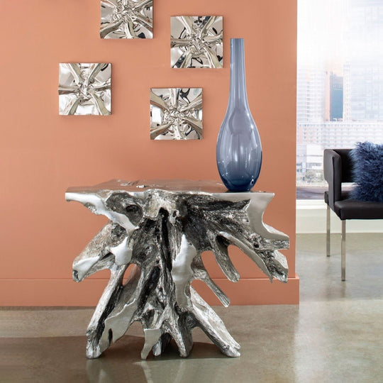 LUXE SILVER LEAF FREEFORM ROOT CONSOLE