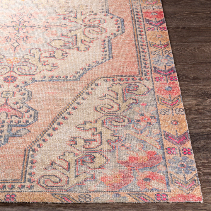 LYLA VINTAGE PRINT RUG: ORANGE, WHEAT, PINK