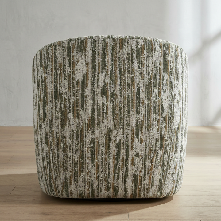 MOSS STRIPED CHENILLE SWIVEL CHAIR