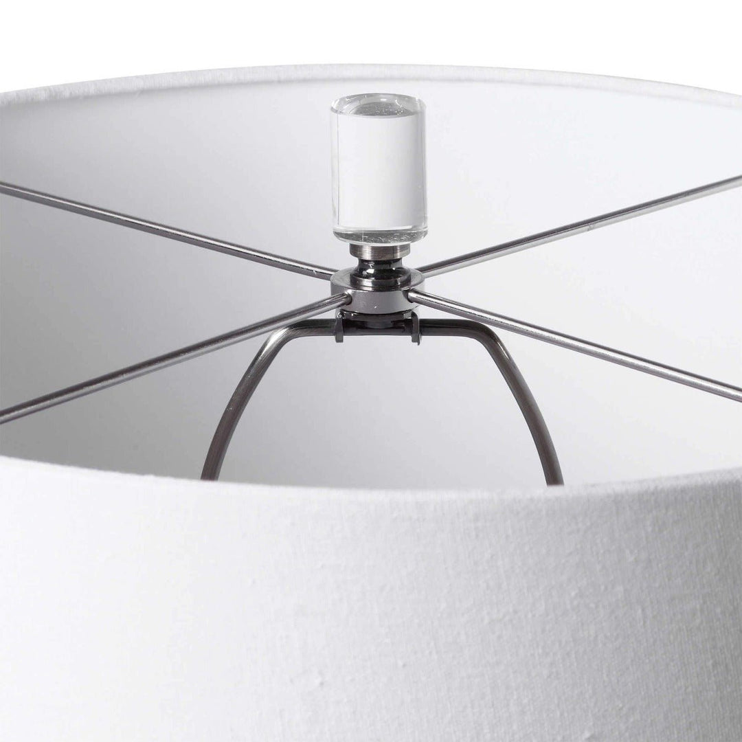 MADGE GLOSSY WHITE CERAMIC LAMP