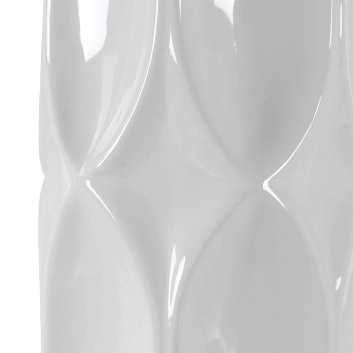 MADGE GLOSSY WHITE CERAMIC LAMP