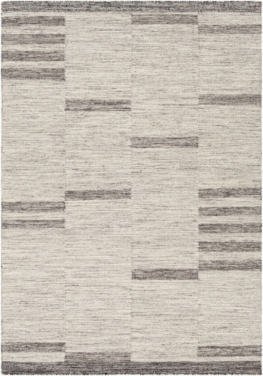 MAJI WOOL + VISCOSE FLAT RUG: ASH GREY