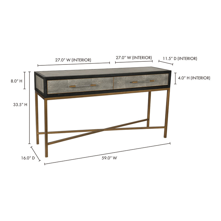 MAKO SHAGREEN CONSOLE TABLE