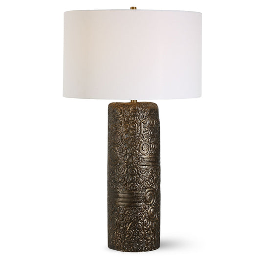 MALAGA AGED BRONZE CERAMIC TABLE LAMP