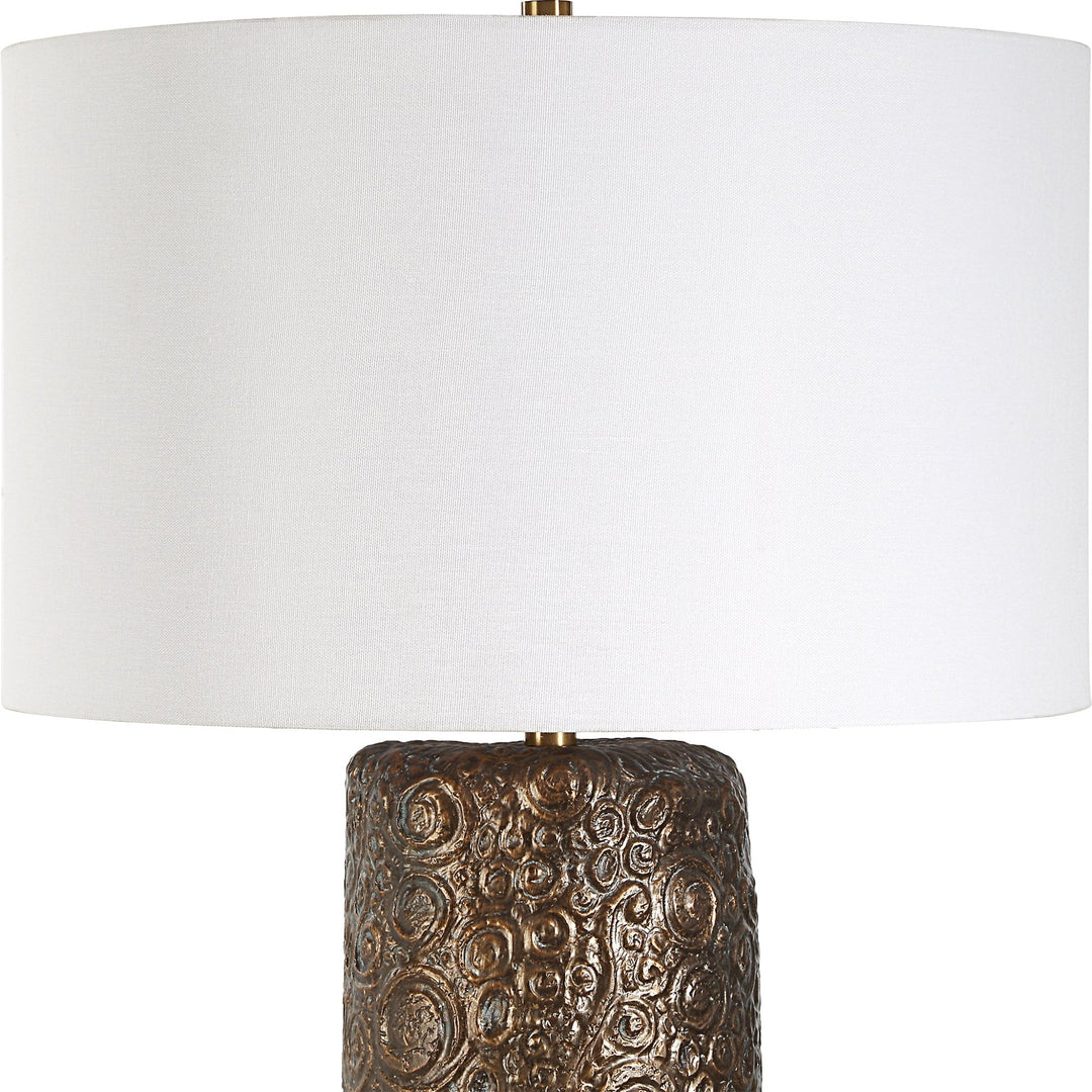 MALAGA AGED BRONZE CERAMIC TABLE LAMP