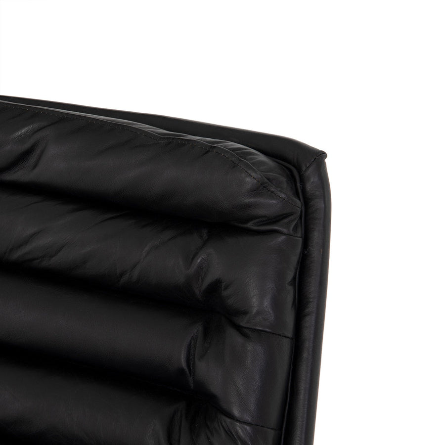 MALIBU RIDER BLACK LEATHER DESK CHAIR