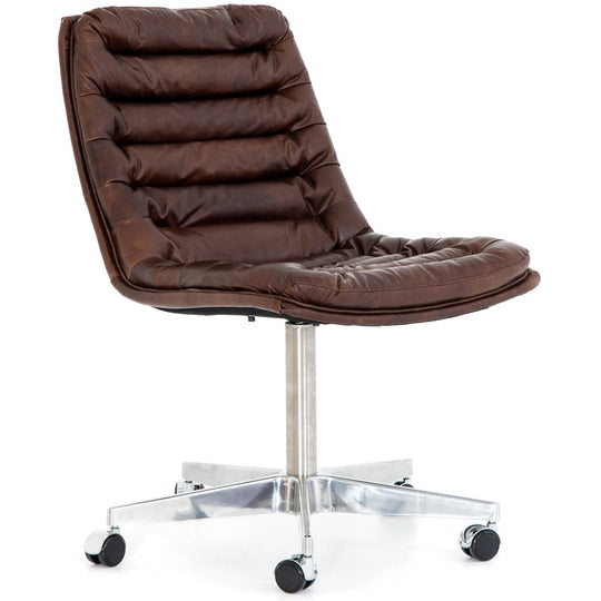 MALIBU WHISKEY LEATHER DESK CHAIR