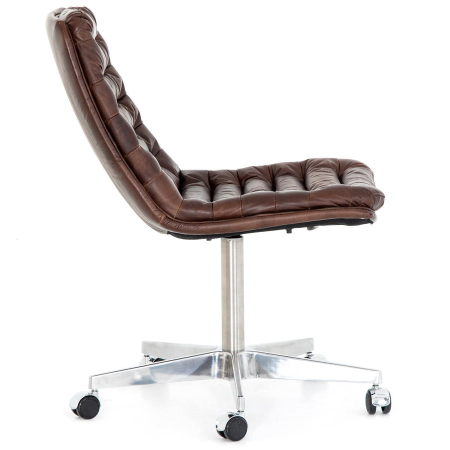 MALIBU WHISKEY LEATHER DESK CHAIR