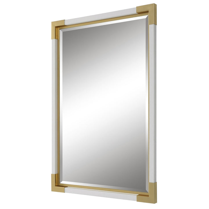 MALIK GOLD & WHITE SHAGREEN MIRROR