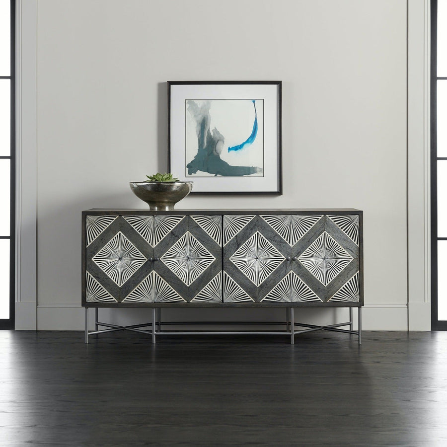 MALIN BONE INLAY MEDIA CONSOLE CREDENZA