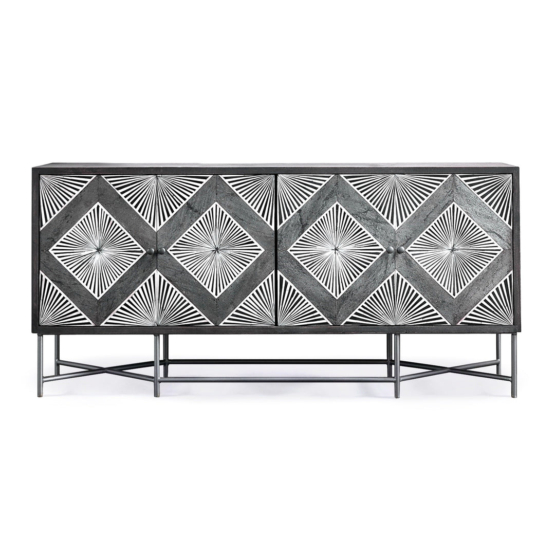 MALIN BONE INLAY MEDIA CONSOLE CREDENZA