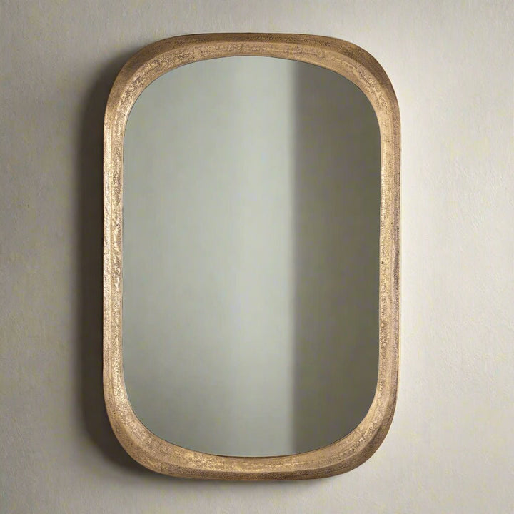 MALONE CAST ALUMINUM BRASS MIRROR