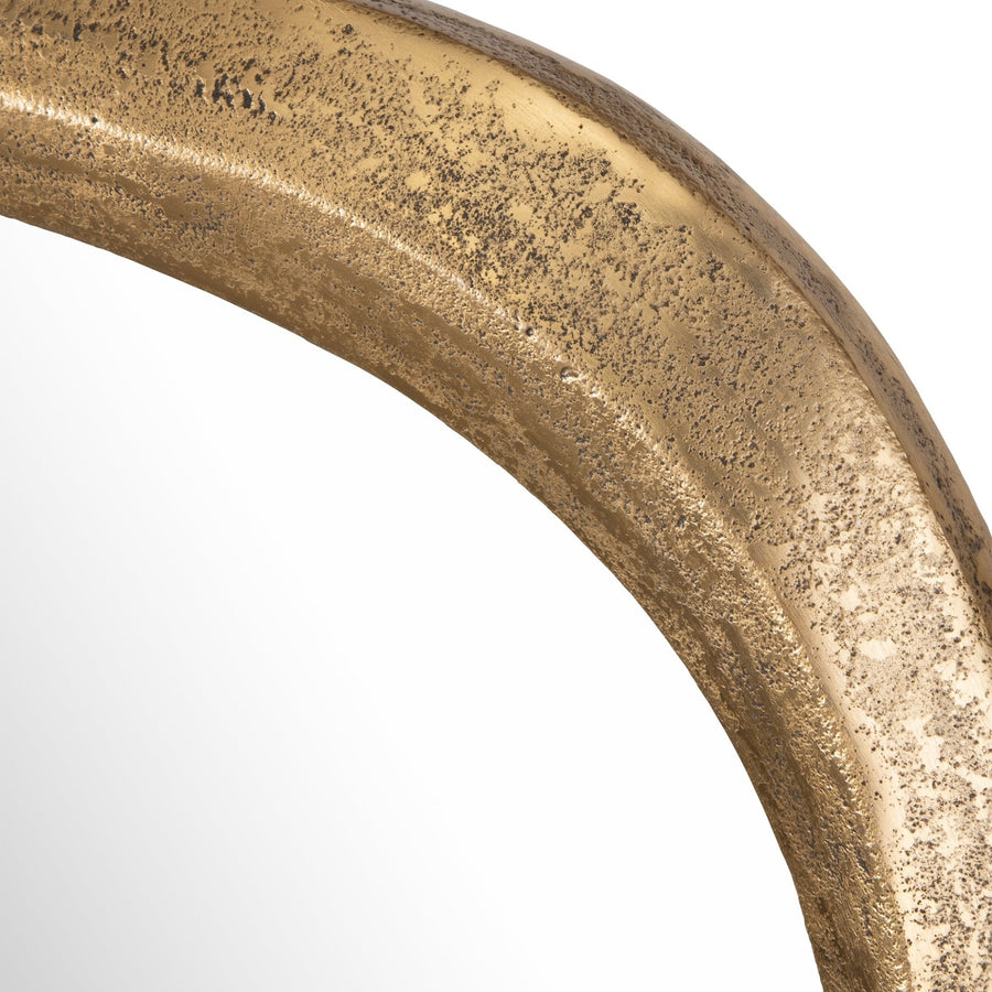 MALONE CAST ALUMINUM BRASS MIRROR