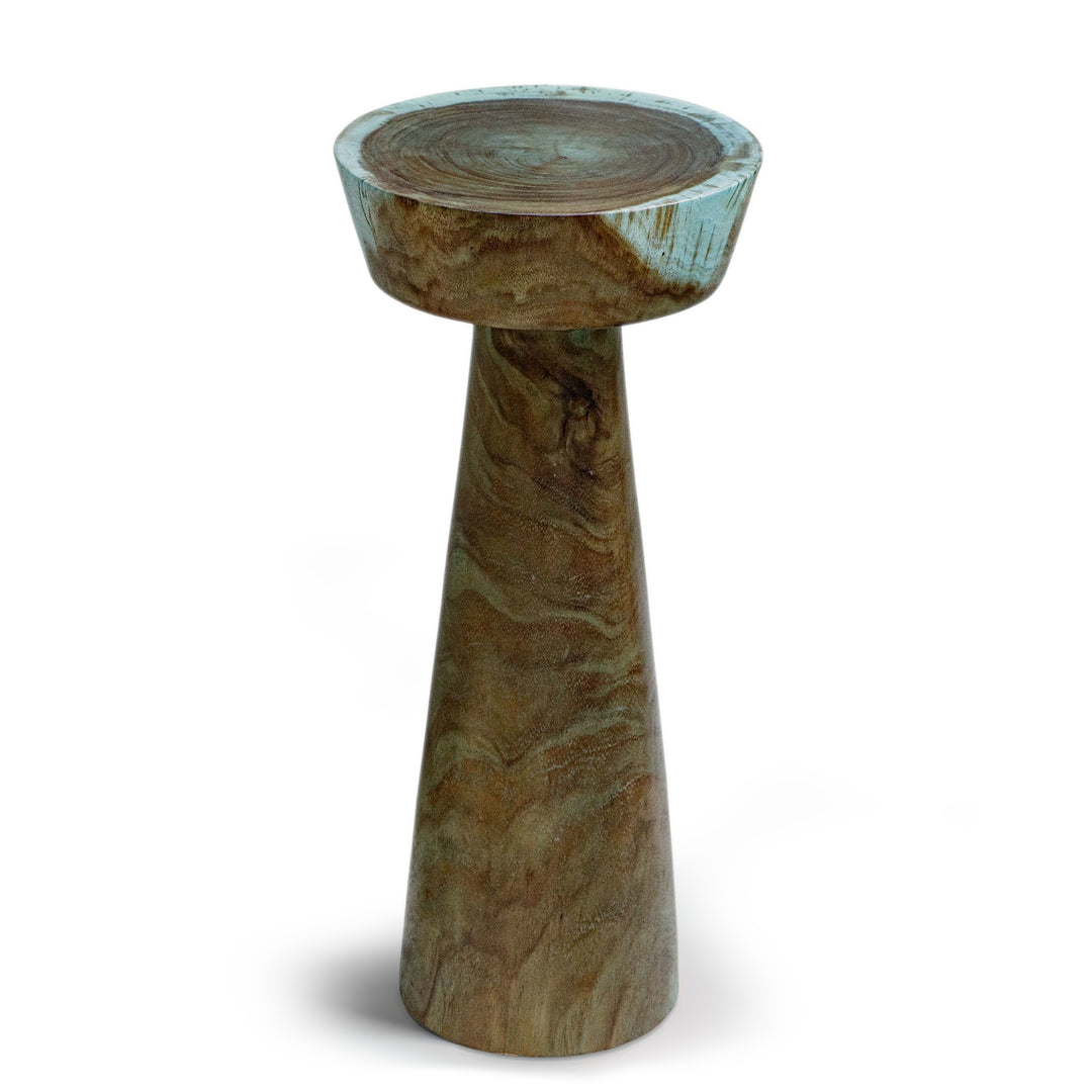 MANO BLUE-GREEN SUAR WOOD DRINK TABLE