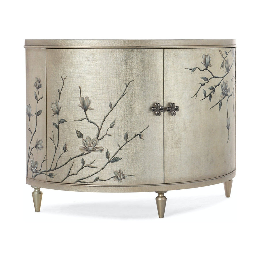 MARGUERITE HANDPAINTED LINEN DEMILUNE CHEST