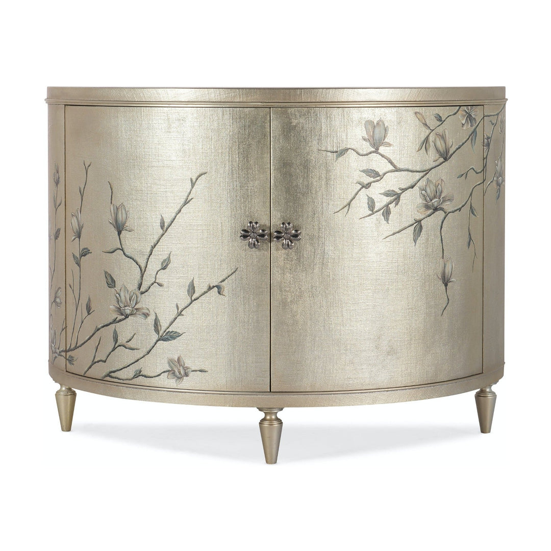 MARGUERITE HANDPAINTED LINEN DEMILUNE CHEST