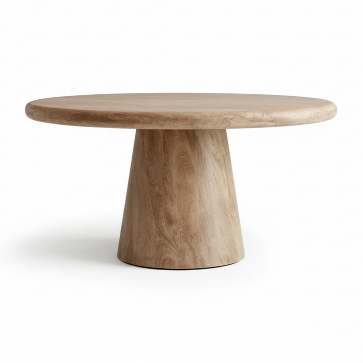 MARLEY 60"RD SANBLASTED NATURAL DINING TABLE